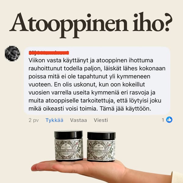 Tehovoide atooppiselle iholle