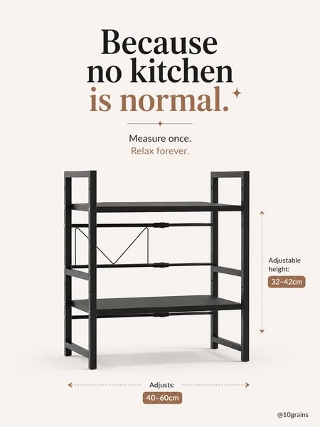 Expandable Microwave Stand – Countertop Rack
