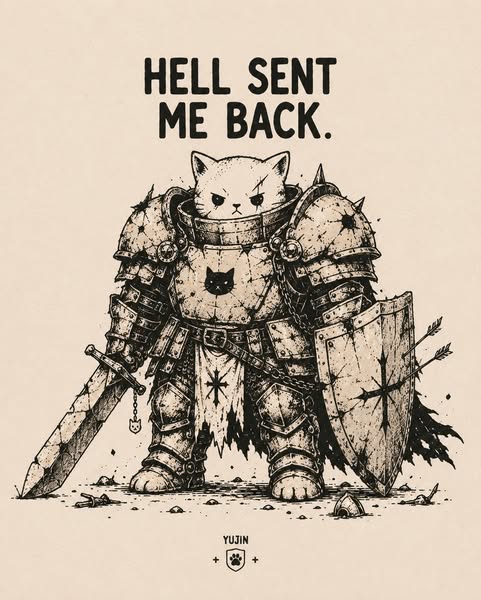 Hell Sent Me Back Cat T-Shirt – Yūjin Clothing
