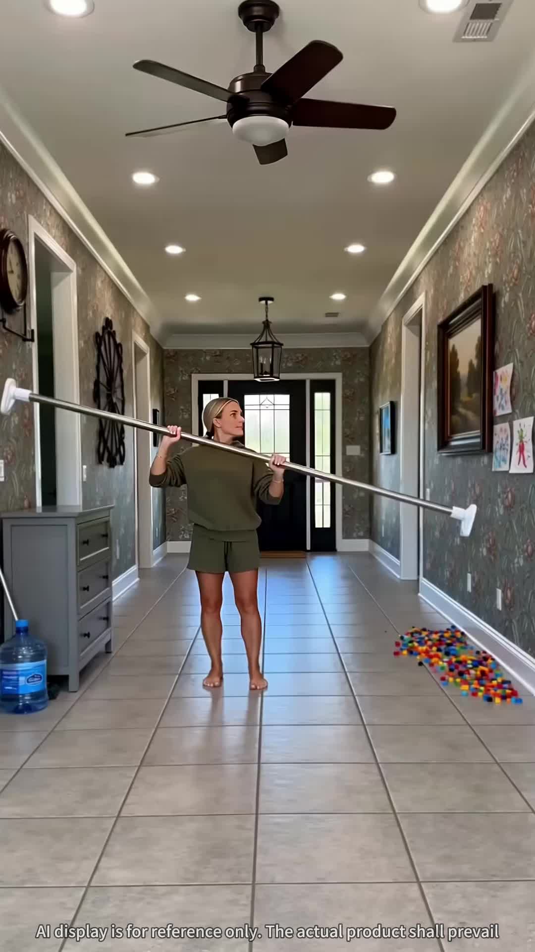 A telescopic rod that fits almost anywhere — no tools, no drilling, no fuss.
