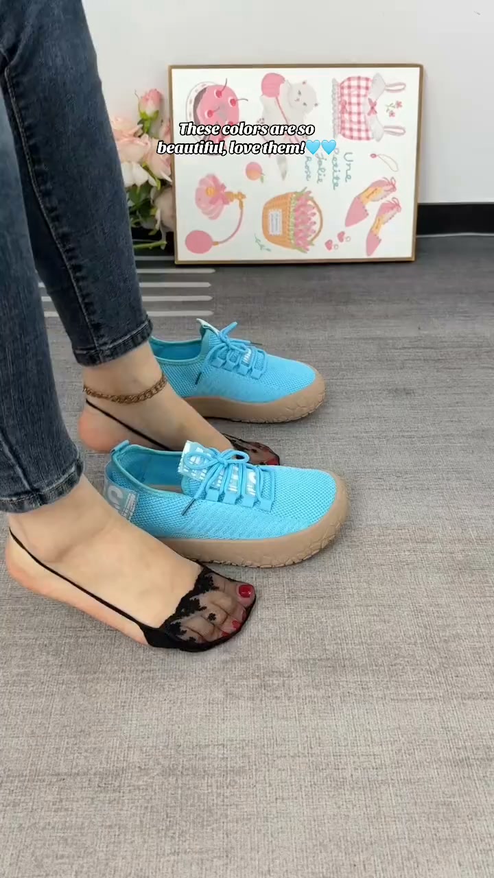 Bright Knit Gum-Sole Sneakers
