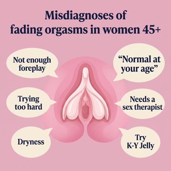 Fading orgasms after 45 are often misdiagnosed