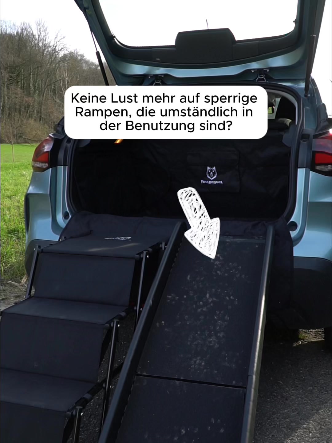 Praktische Auto-Hundetreppe