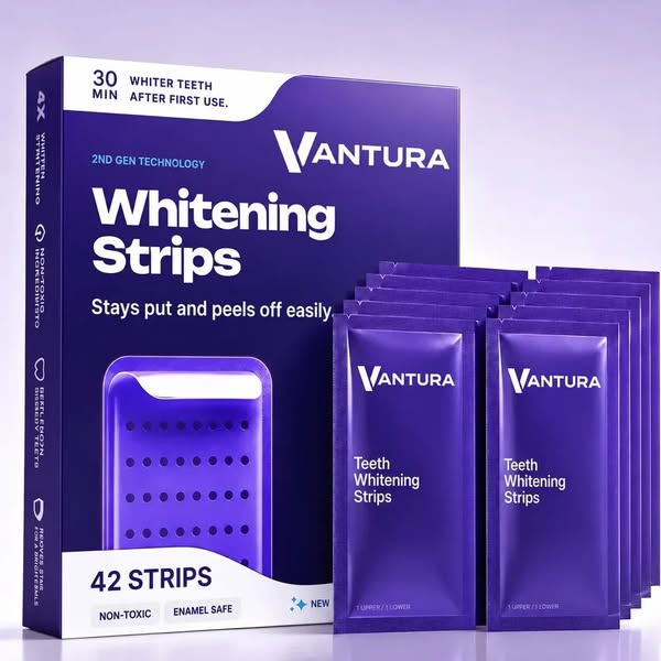Meet Vantura Purple Whitening Strips
