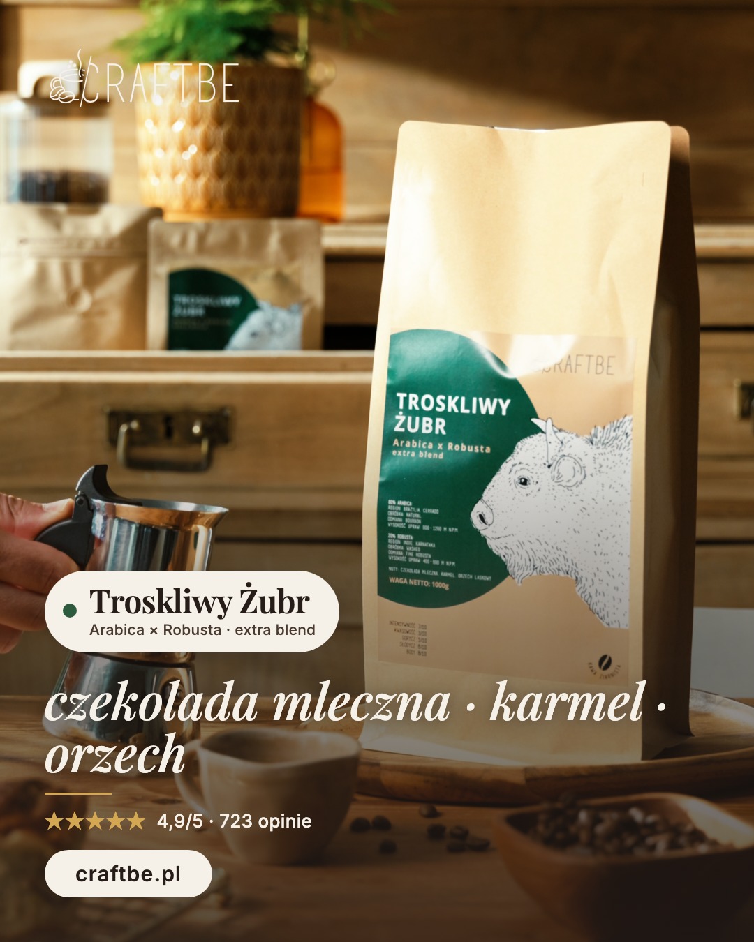 Troskliwy Żubr — Twoja kawa do ekspresu