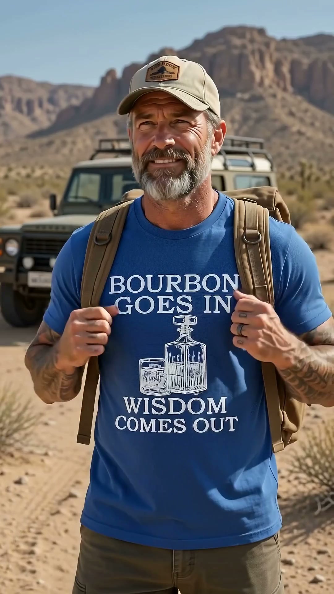 Bourbon Goes In Wisdom Comes Out Tee