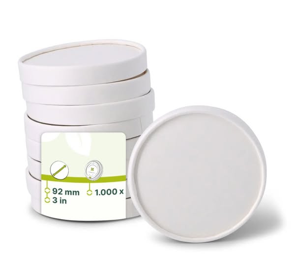 Pokrywki papierowe białe do miseczek śr. 93 mm (50 szt.)