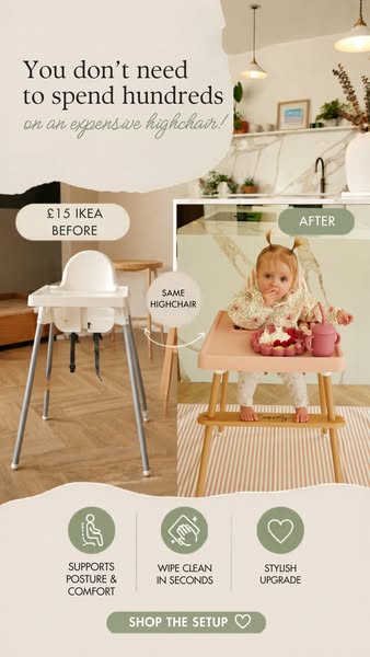 The £15 IKEA highchair… upgraded.