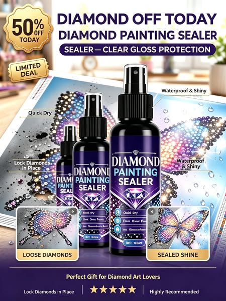 Diamond Painting Sealant | Lock Beads & Boost Sparkle