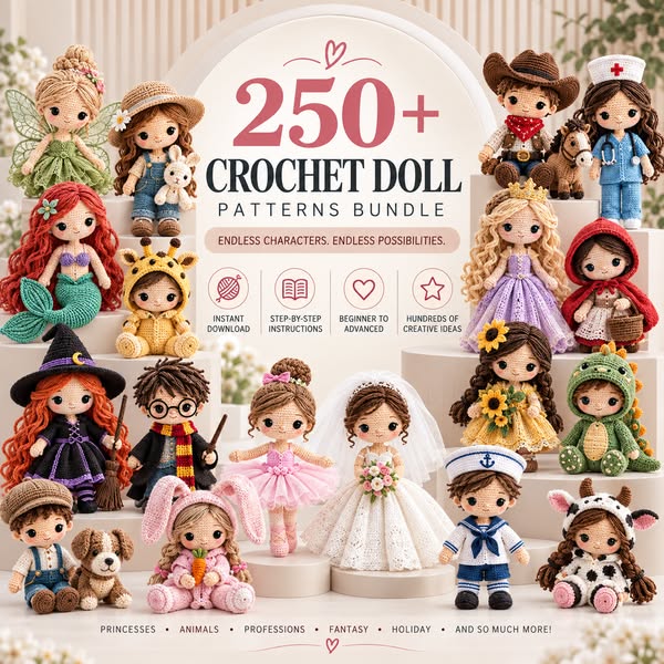 250+ Crochet Doll Patterns