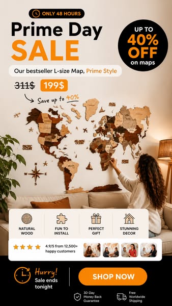 Upgrade Your Space with Premium World Map