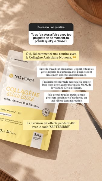 Livraison gratuite pendant 48 h pour des articulations souples