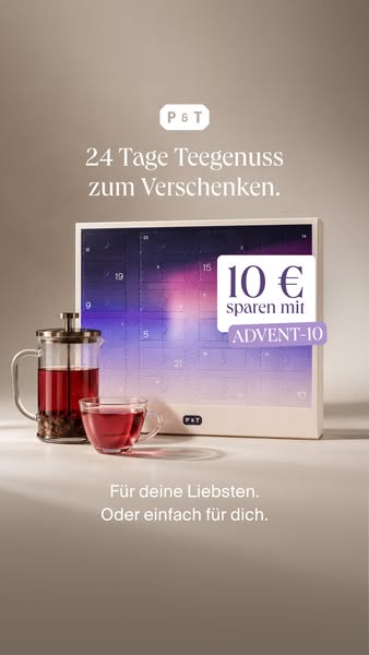 Der Adventskalender für alle, die Tee lieben.