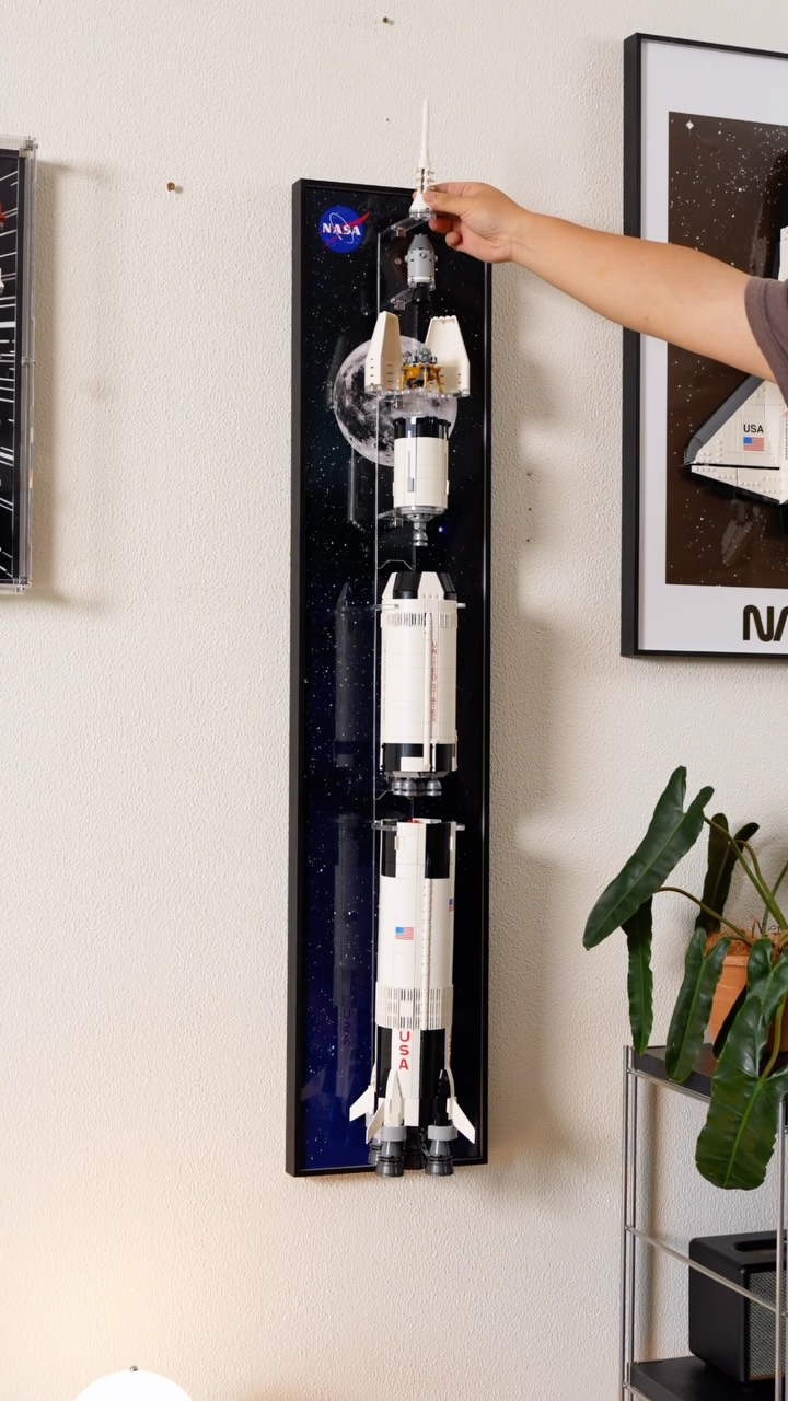Wall Display Frame For LEGO® Ideas 92176 NASA Apollo Saturn