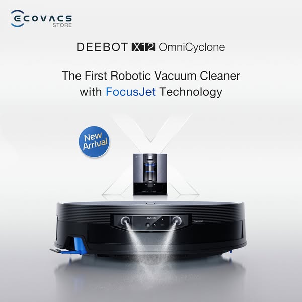 DEEBOT X12 OmniCyclone: The World’s First with FocusJet Technology!