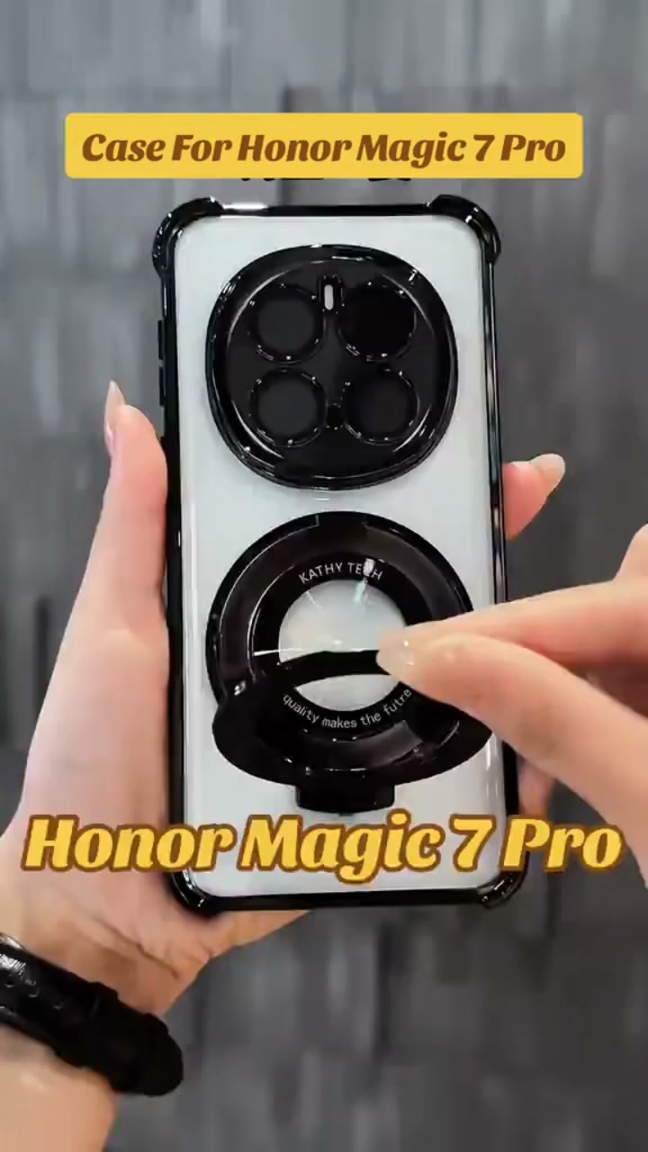 Clear Case. Built-In Stand.
