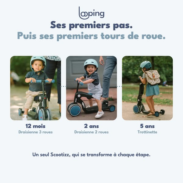 La draisienne qui accompagne ses premiers pas