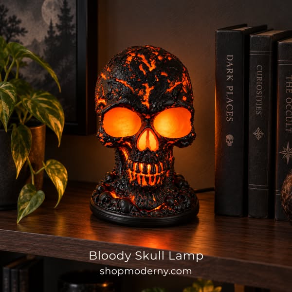 Bloody Skull Lamp