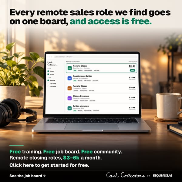 The best roles never hit job sites. / Stop applying blind. / Every remote sales role. One board.