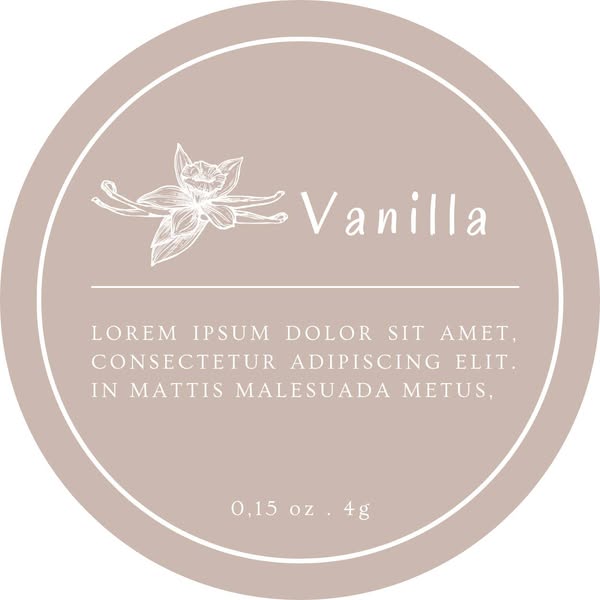 Circle label - Personal Sticker - Minimalist Botanical Bestseller
