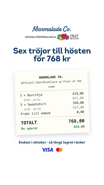 Sex tröjor till hösten för 768 kr