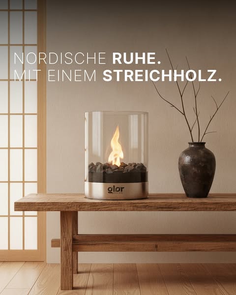 Nordische Ruhe. Mit einem Streichholz.