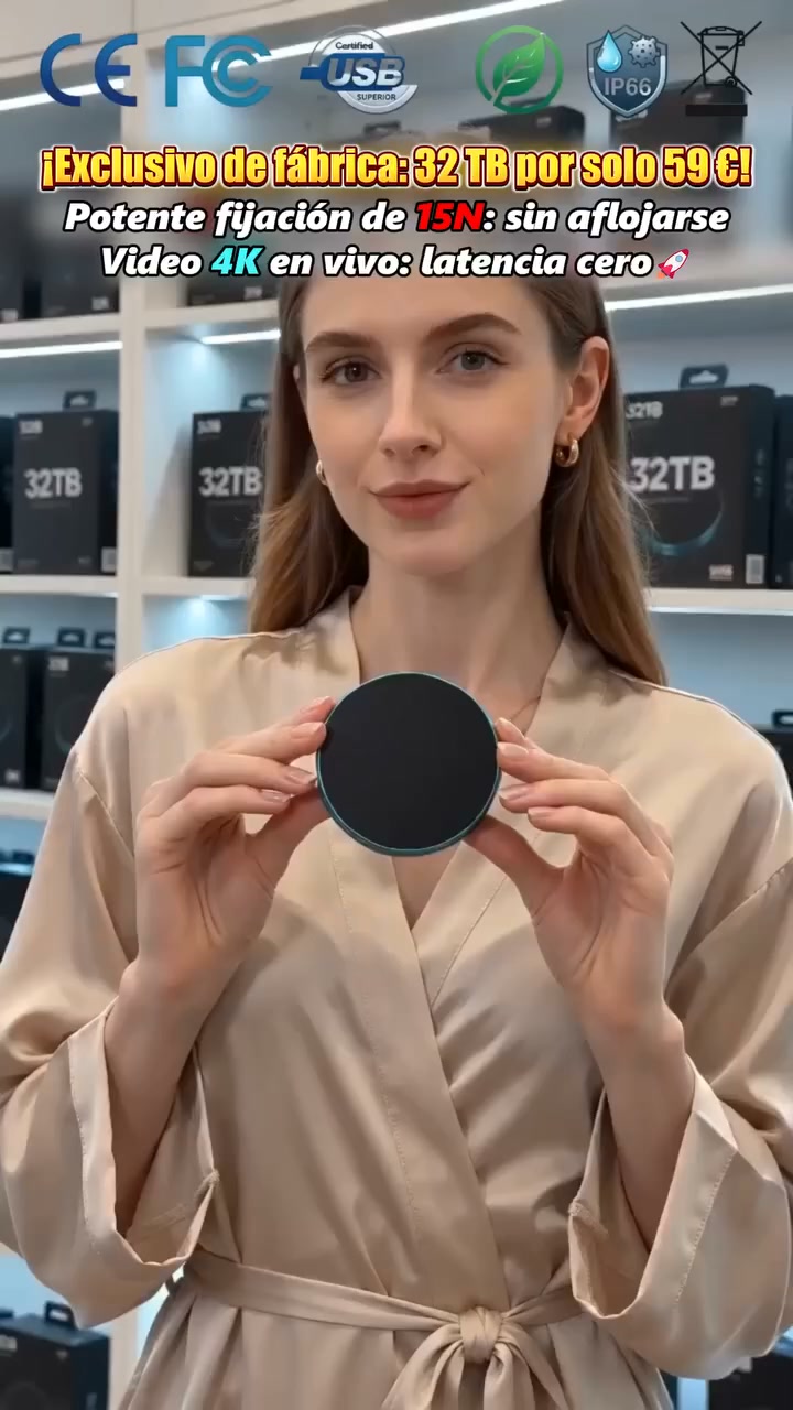¿Poco espacio en tus dispositivos? Prueba el SSD portátil magnético de gran capacidad! Plug‑and‑play, apto para viajes y trabajo. Pack prom