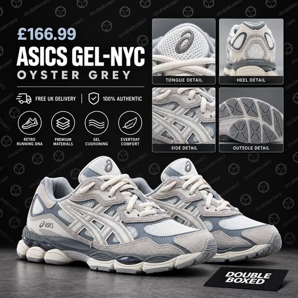 Shop ASICS Gel-NYC Oyster Grey | Double Boxed