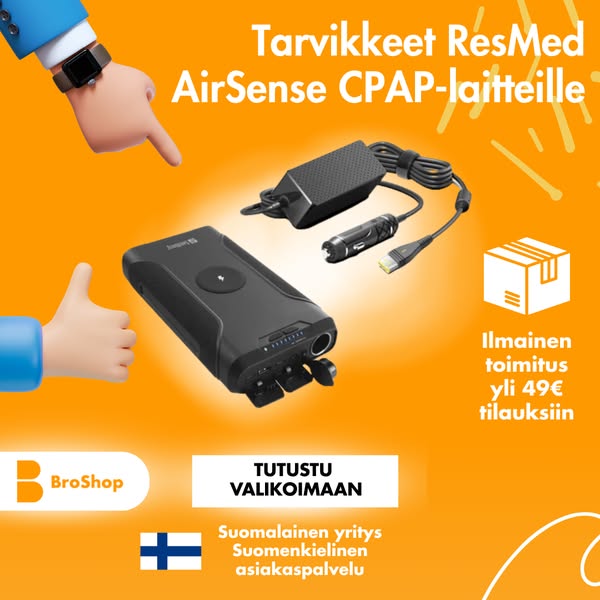 Tarvikkeet CPAP-laitteisiin