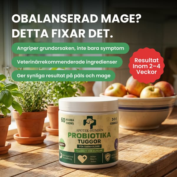 Probiotika Som Löser Din Hunds Mag-, Hud- & Energiproblem
