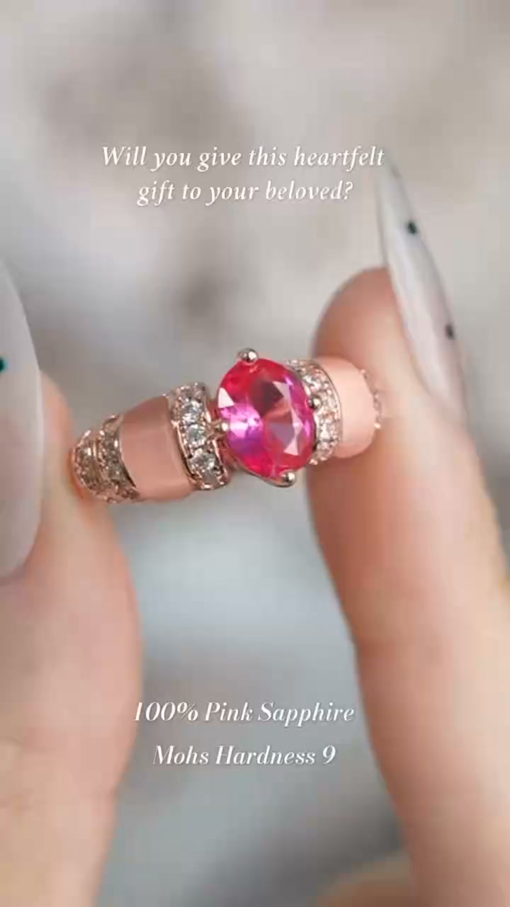 Pink Sapphire Loving Energy｜Romantic Vintage Ring