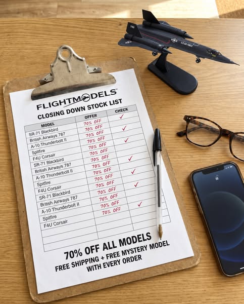 FlightModels Is Closing — Everything 70% Off
