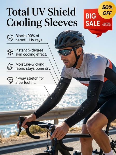 UV-Protection Sunscreen Cooling Sleeves