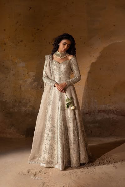 Shine in silver peshwas