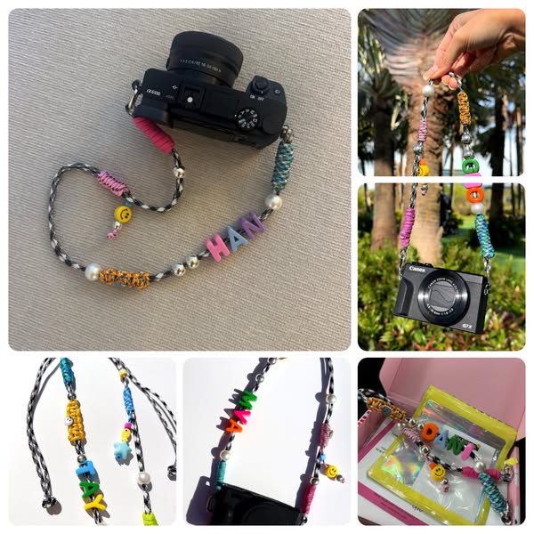 Personalized Handmade Camera Strap, Customizable, Colorful, Funky, Trendy