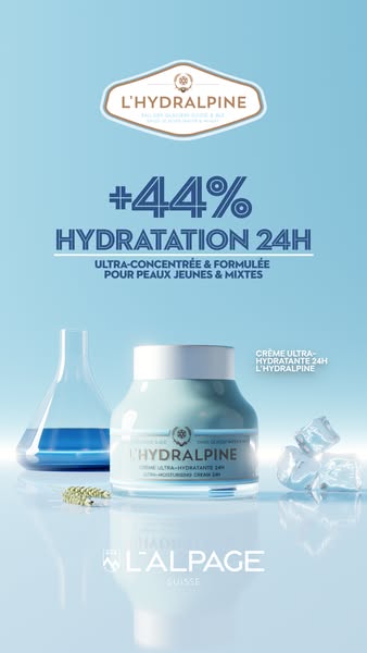 Crème Ultra-Hydratante 24h L'Hydralpine | Soin Hydratant & Efficace | 100% Suisse
