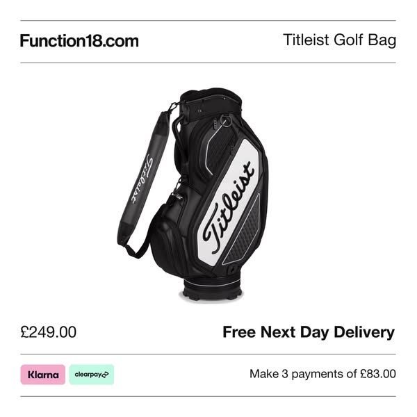 Titleist Golf Tour Series Midsize Tour Bag