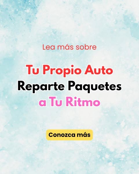 Entrega de paquetes utilizando tu vehículo - Información importante