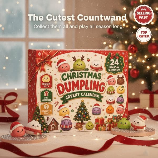 News - Christmas Dumpling Squishy Advent Calendar – 24 Surprise Toys