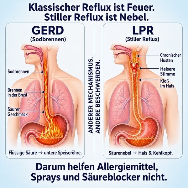 Kein Sodbrennen. Nur ein Husten, den sich niemand erklären kann. Bis jetzt.