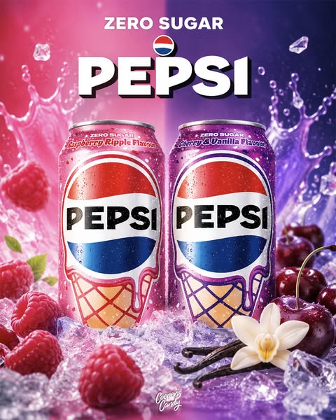 Pepsi Raspberry Ripple & Cherry Vanilla