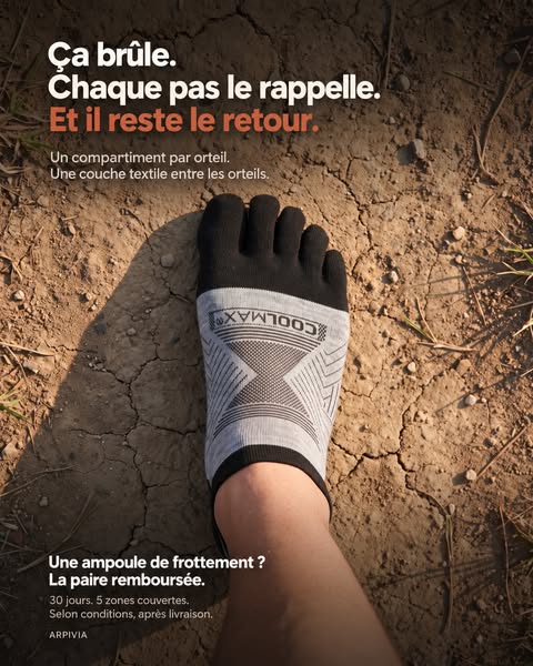 Chaussettes 5 orteils · Garantie Terrain