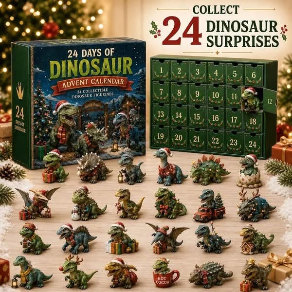 24 Days of Dinosaur Christmas Advent Calendar