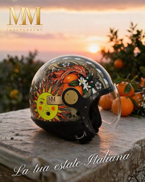 Casco Sicilia Magnolia Nero Lucido in Edizione Limitata MM Independent