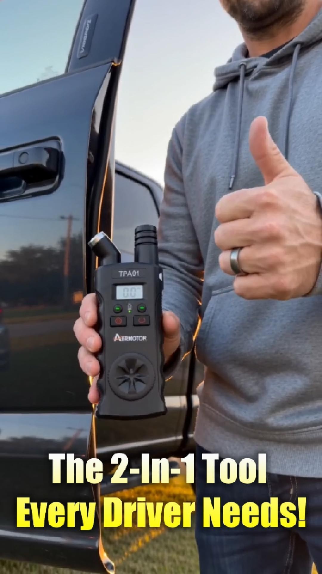 2-in-1 Relearn Tool & Digital Tire Pressure Gauge