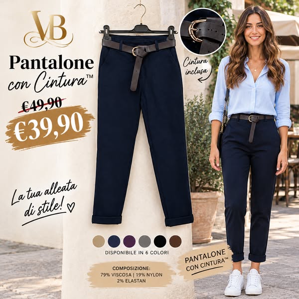 Pantalone Con Cintura Inclusa - €39,90
