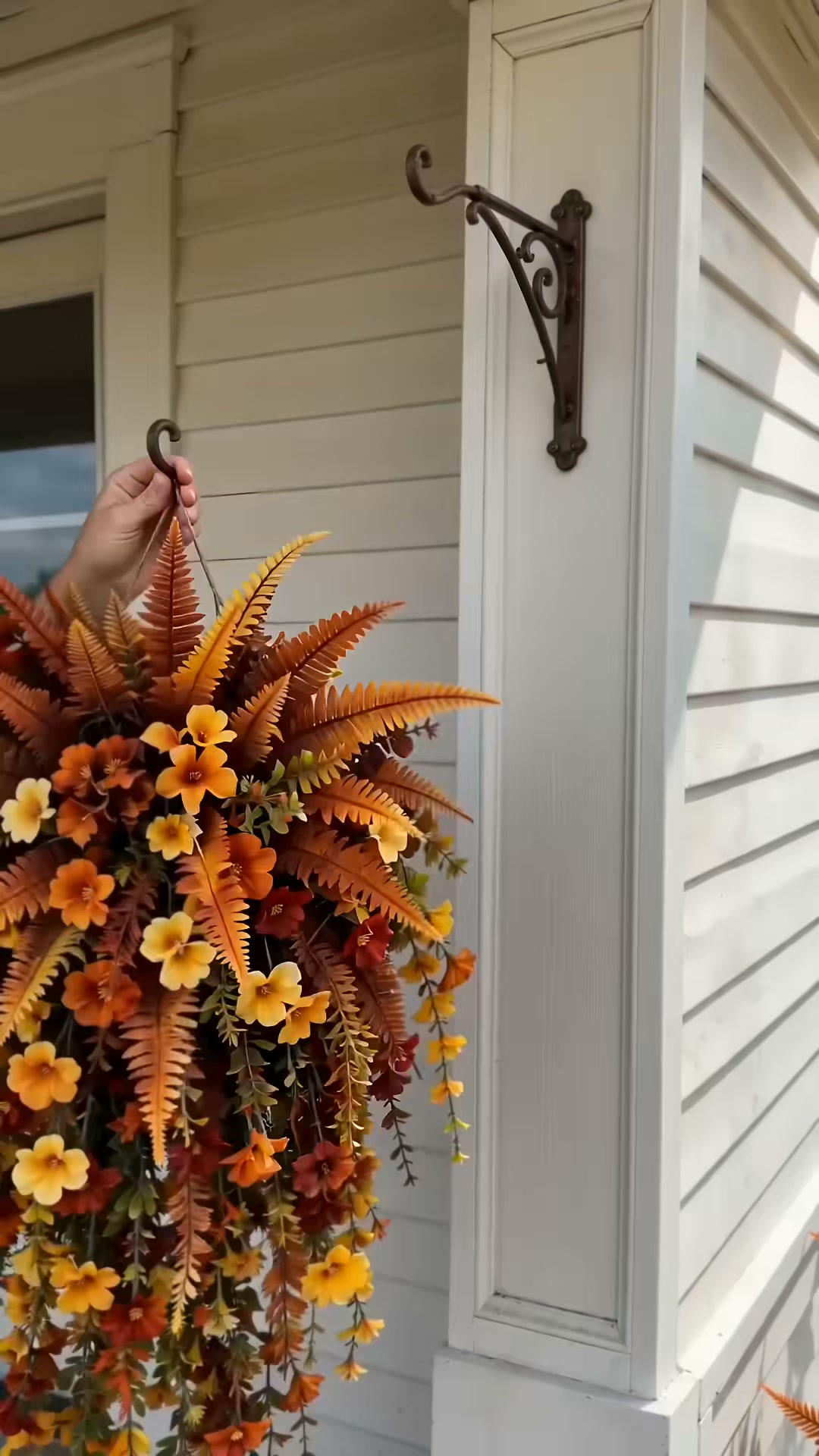 Artificial Fern for Autumn Outdoor Decor– Autumn Porch & Door Decoration