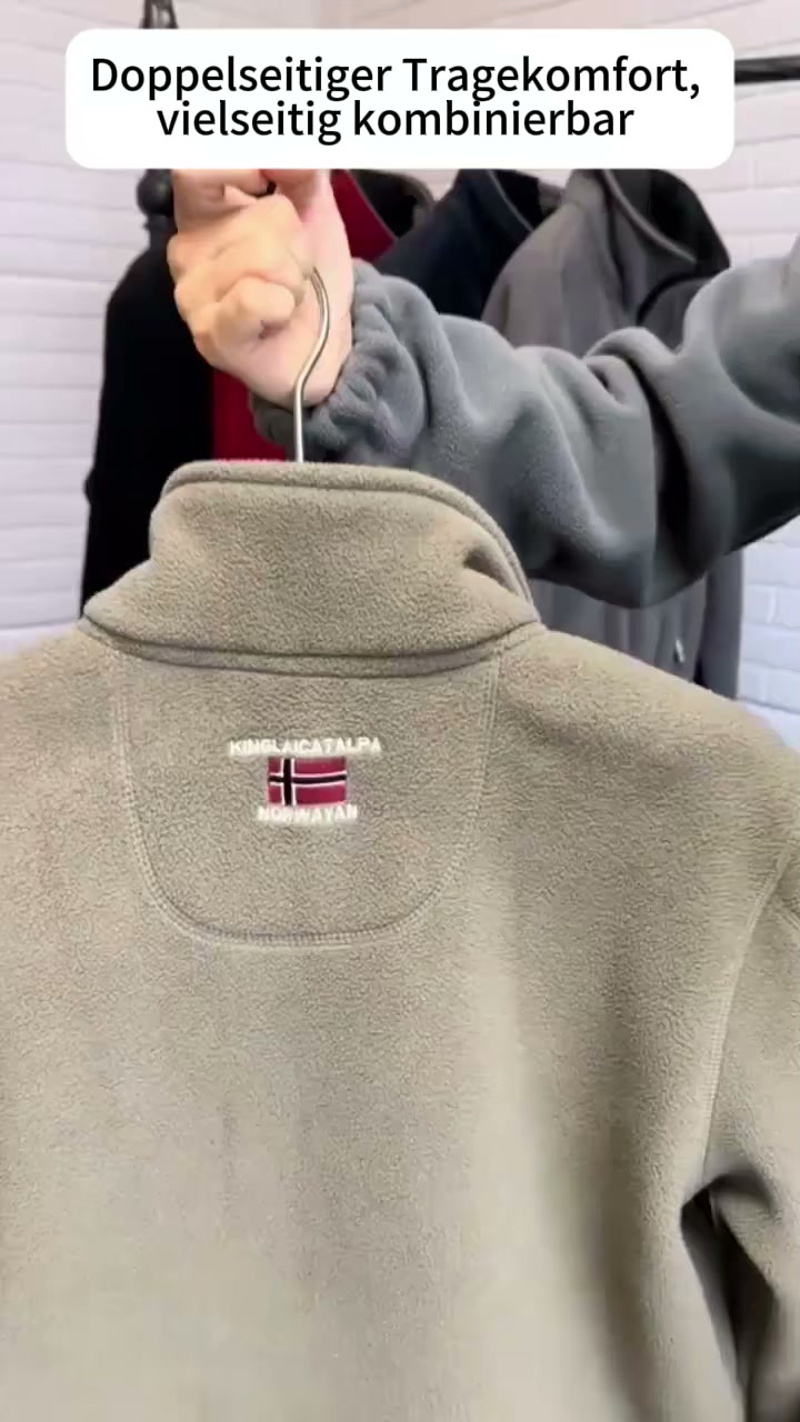 Super warme Herren‑Fleecejacke | Doppelseitig tragbar für Herbst & Winter‼