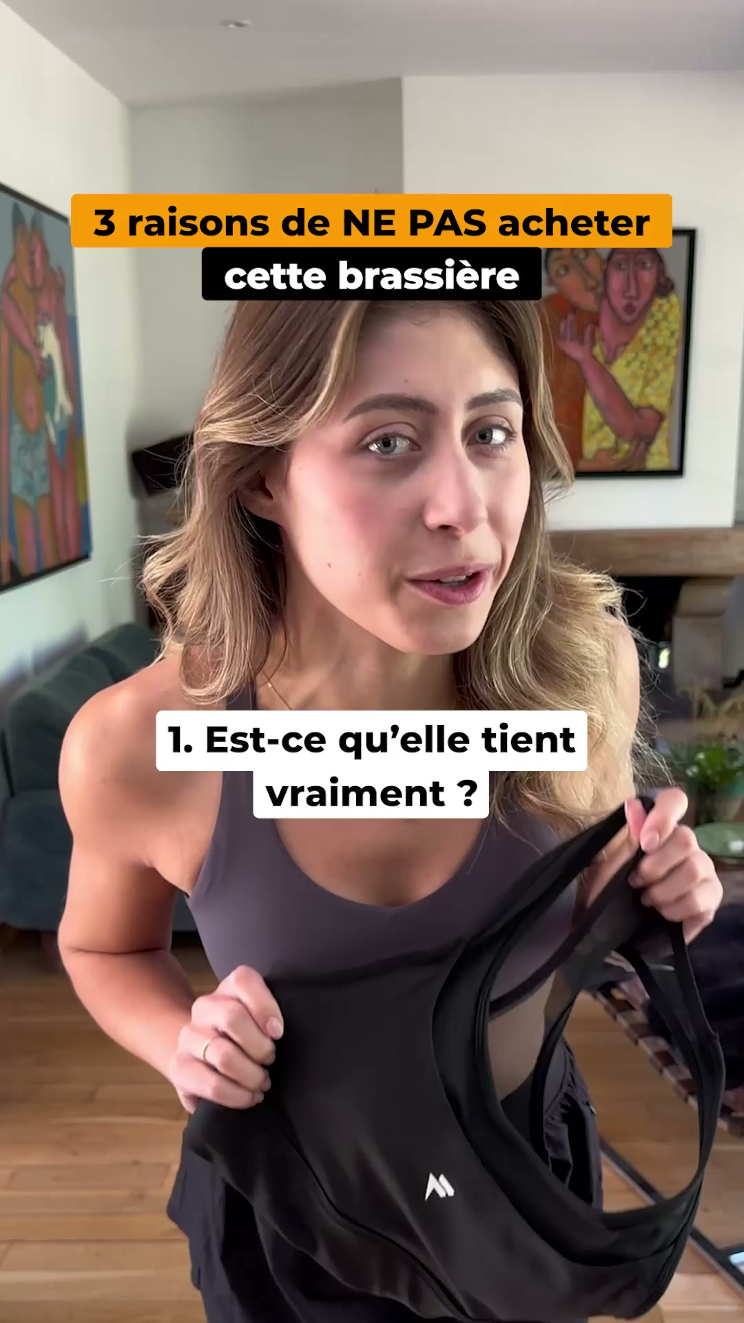 Brassière running avec poche