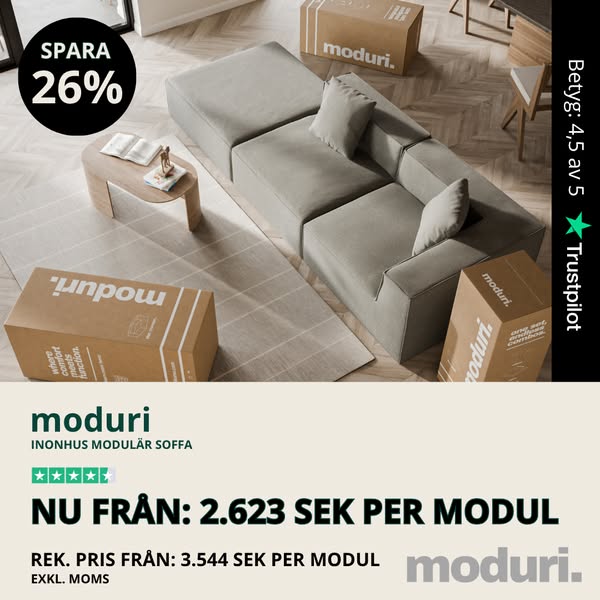 moduri – 26 % introduktionsrabatt